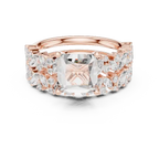 3.70 Ct Moissanite Princess Cut 10K Yellow Gold Diamond Ring