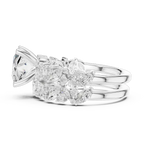 3.70 Ct Moissanite Princess Cut 10K Yellow Gold Diamond Ring