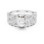 3.70 Ct Moissanite Princess Cut 10K Yellow Gold Diamond Ring