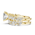 3.70 Ct Moissanite Princess Cut 10K Yellow Gold Diamond Ring