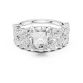 Classic Rose Gold Lab Grown Radiant Diamond Engagement Ring With 10K WhiteGold