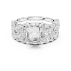Classic Rose Gold Lab Grown Radiant Diamond Engagement Ring With 10K WhiteGold