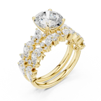 14K White Gold Lab-Grown Diamond Floral Ring