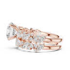 14K White Gold Lab-Grown Diamond Floral Ring