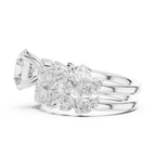 14K White Gold Lab-Grown Diamond Floral Ring