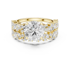 14K White Gold Lab-Grown Diamond Floral Ring