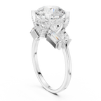 18K White Gold Round Brilliant Multi-Stone Statement Ring