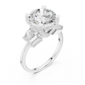18K White Gold Round Brilliant Multi-Stone Statement Ring