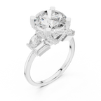 18K White Gold Round Brilliant Multi-Stone Statement Ring