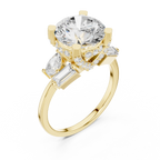 18K White Gold Round Brilliant Multi-Stone Statement Ring