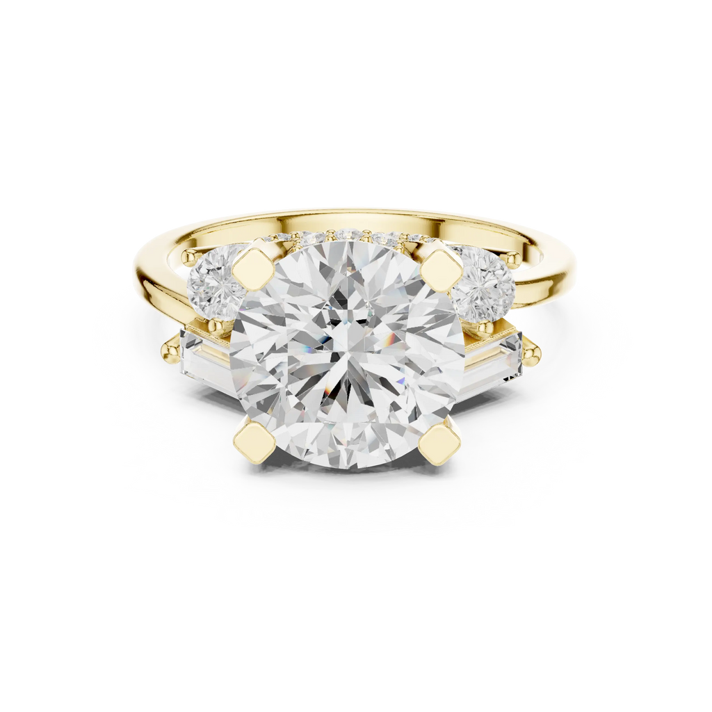 18K White Gold Round Brilliant Multi-Stone Statement Ring
