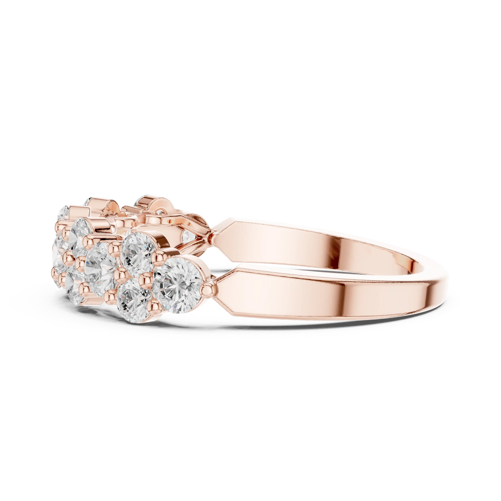 18K White Gold Five-Stone Round Diamond Anniversary Band