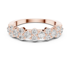 18K White Gold Five-Stone Round Diamond Anniversary Band