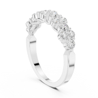 18K White Gold Five-Stone Round Diamond Anniversary Band