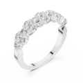 18K White Gold Five-Stone Round Diamond Anniversary Band