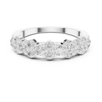18K White Gold Five-Stone Round Diamond Anniversary Band