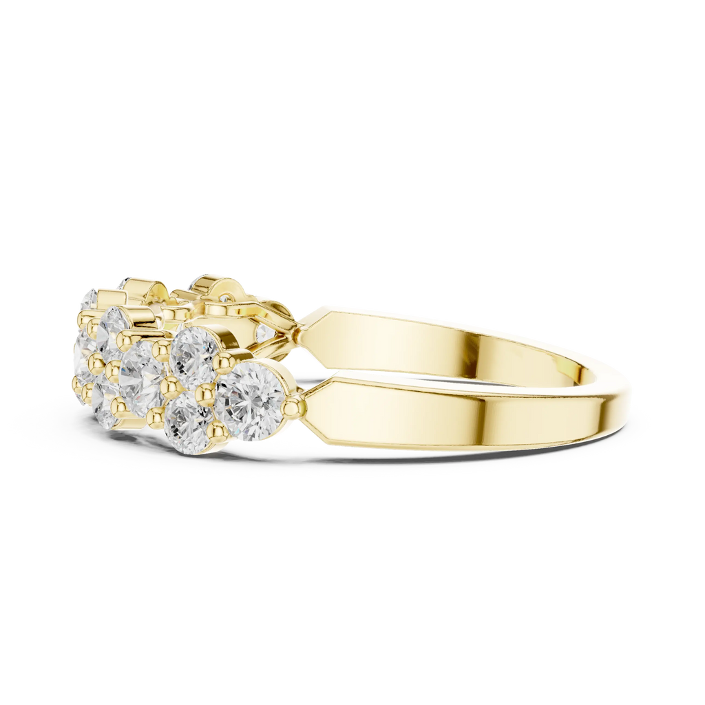 18K White Gold Five-Stone Round Diamond Anniversary Band