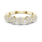 18K White Gold Five-Stone Round Diamond Anniversary Band