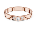 10K White Gold Oval Lab Grown Diamond Petite Cluster Band