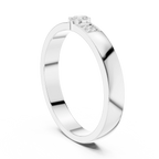 10K White Gold Oval Lab Grown Diamond Petite Cluster Band