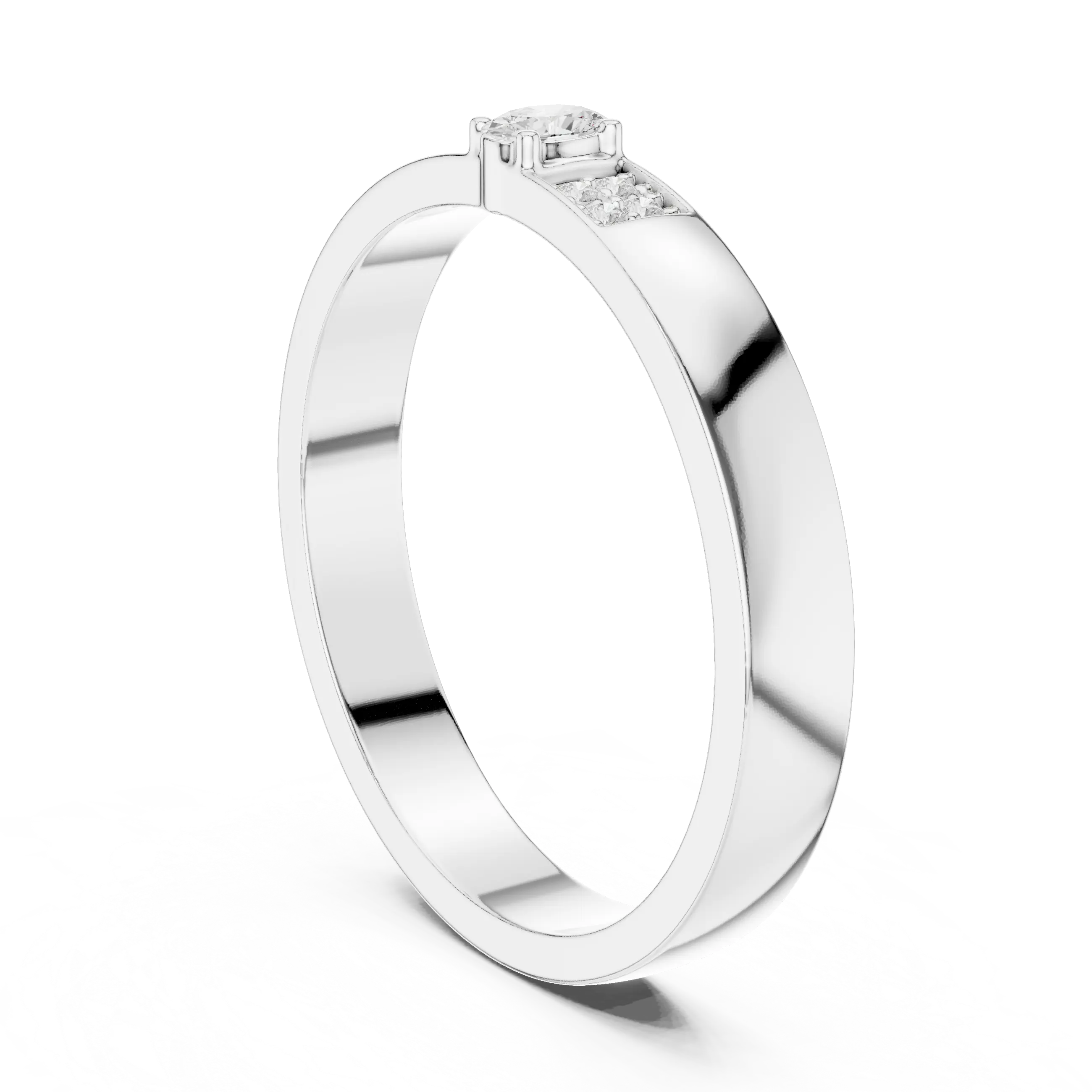 10K White Gold Oval Lab Grown Diamond Petite Cluster Band
