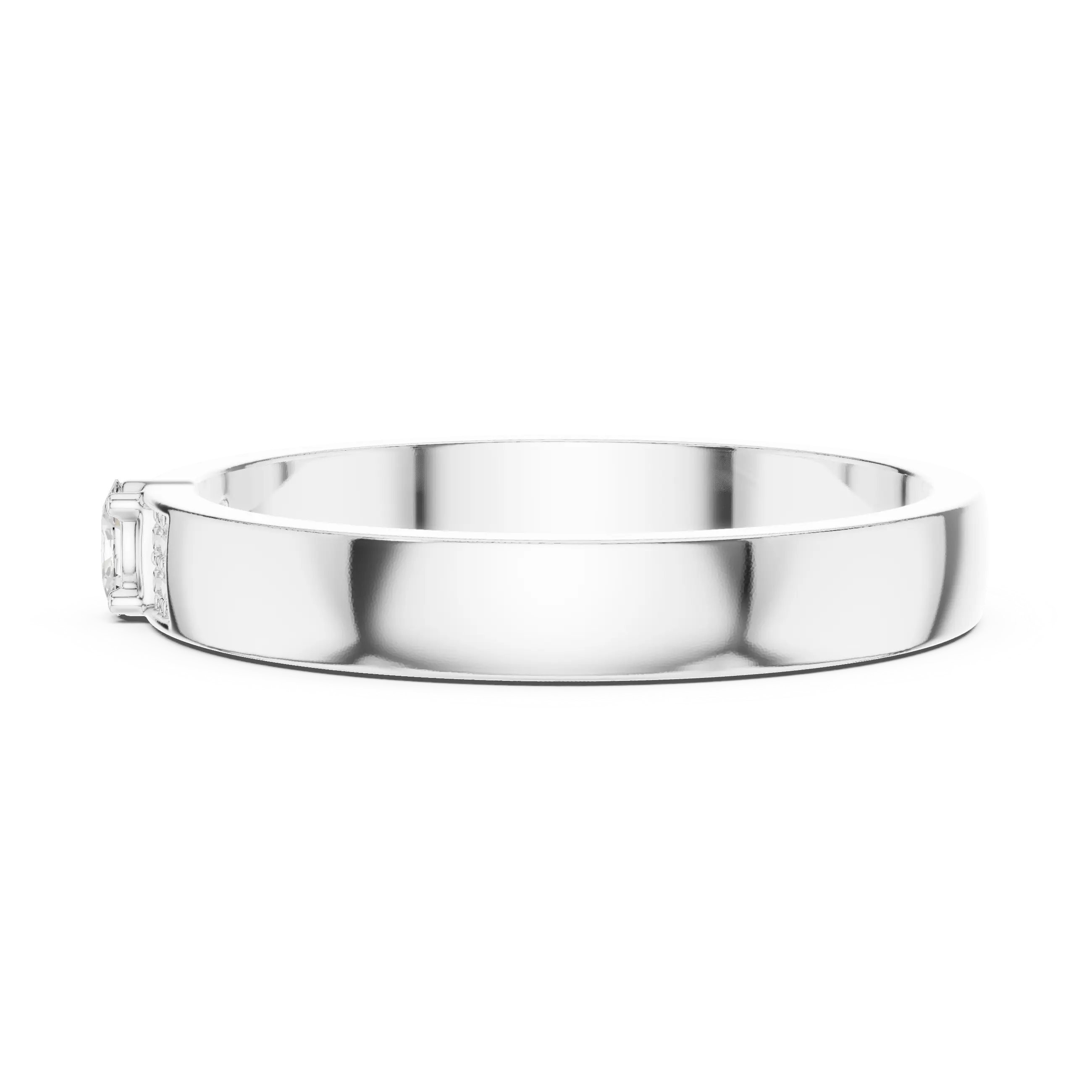 10K White Gold Oval Lab Grown Diamond Petite Cluster Band