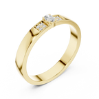10K White Gold Oval Lab Grown Diamond Petite Cluster Band