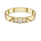10K White Gold Oval Lab Grown Diamond Petite Cluster Band