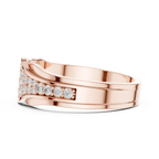 18K White Gold Contoured Wave Pavé Lab Growwn Diamond Band