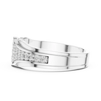18K White Gold Contoured Wave Pavé Lab Growwn Diamond Band