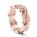 14K Rose Gold Braided Infinity Pavé Lab Grown Diamond Band