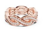 14K Rose Gold Braided Infinity Pavé Lab Grown Diamond Band