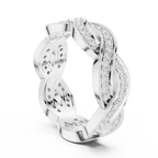 14K Rose Gold Braided Infinity Pavé Lab Grown Diamond Band
