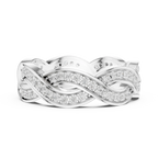14K Rose Gold Braided Infinity Pavé Lab Grown Diamond Band