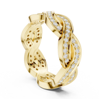 14K Rose Gold Braided Infinity Pavé Lab Grown Diamond Band