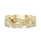 14K Rose Gold Braided Infinity Pavé Lab Grown Diamond Band