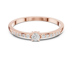 14K White Gold Petite Round Diamond Classic Pavé Accent Stacking Band