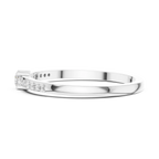 14K White Gold Petite Round Diamond Classic Pavé Accent Stacking Band