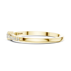 14K White Gold Petite Round Diamond Classic Pavé Accent Stacking Band