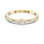 14K White Gold Petite Round Diamond Classic Pavé Accent Stacking Band