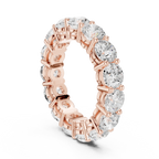 18K Yellow Gold Grand Round Moissanite Diamond Eternity Band