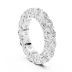18K Yellow Gold Grand Round Moissanite Diamond Eternity Band