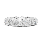 18K Yellow Gold Grand Round Moissanite Diamond Eternity Band
