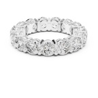 18K Yellow Gold Grand Round Moissanite Diamond Eternity Band