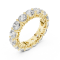 18K Yellow Gold Grand Round Moissanite Diamond Eternity Band