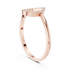 10K White Gold Pear Outline Diamond Outline Stacking Ring