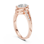 18K White Gold Pear-Cut Diamond Split Shank Engagement Ring