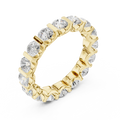 10K Yellow Gold Bar-Set Round Diamond Eternity Ring