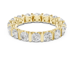 10K Yellow Gold Bar-Set Round Diamond Eternity Ring