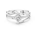 14K Rose Gold Princess-Cut Diamond Engagement Ring